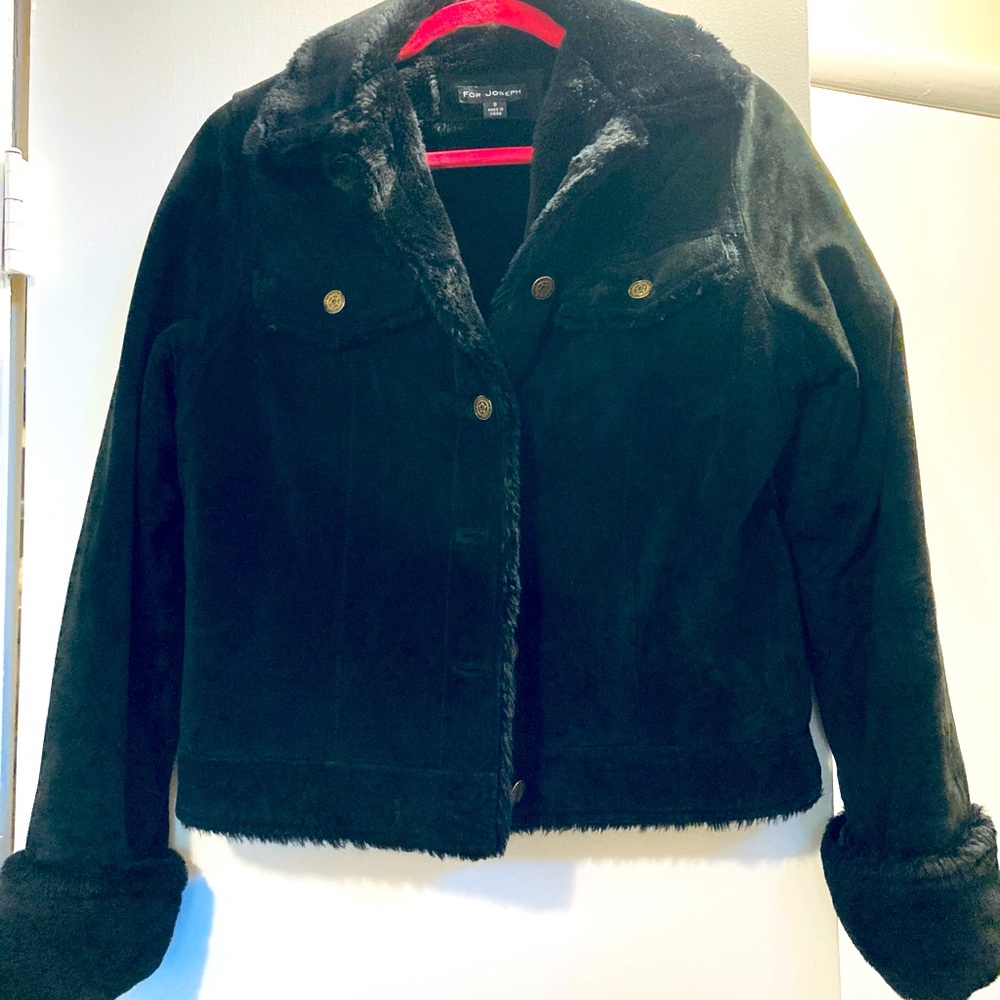 For Jospeh - Black suede & faux fur jacket